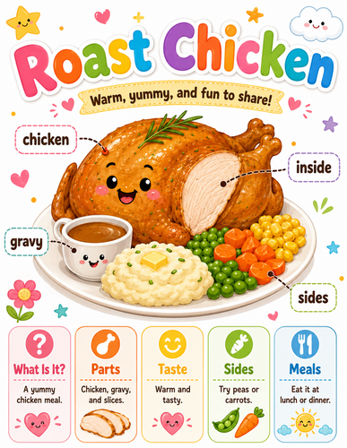 Roast Chicken I Preschool I Infographic