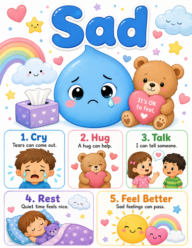 Sad I Preschool I Infographic