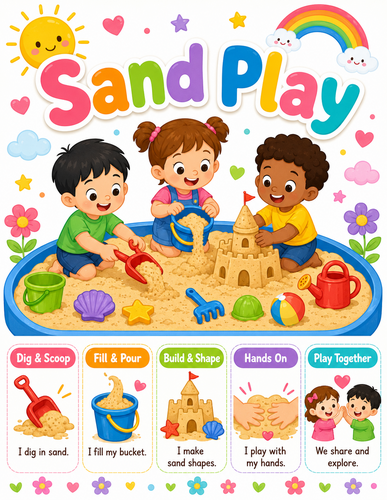 Sand Play I Preschool I Infographic