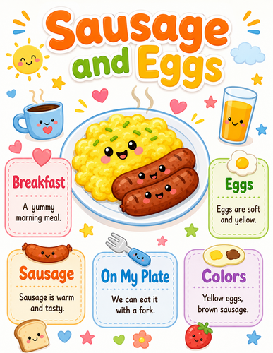 Sausage and Eggs I Preschool I Infographic
