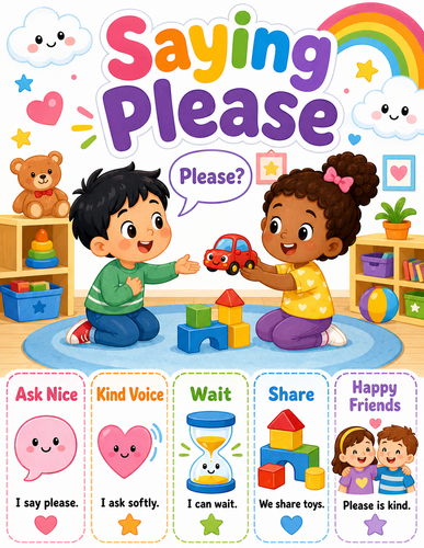 Saying Please I Preschool I Infographic