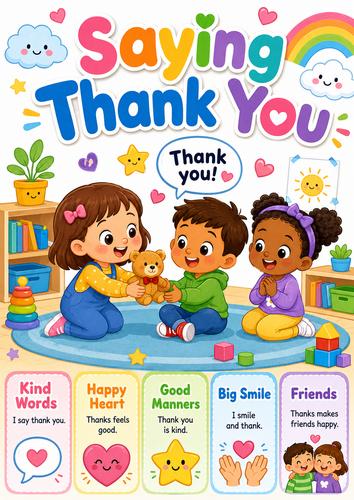 Saying Thank You I Preschool I Infographic