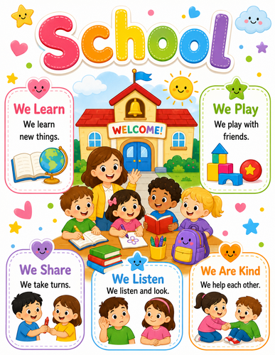School I Preschool I Infographic