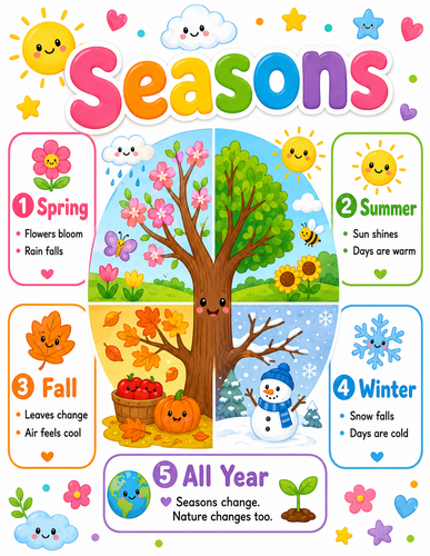 Seasons I Preschool I Infographic