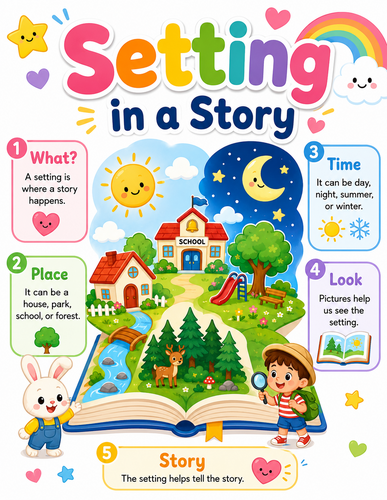 Setting in a Story I Preschool I Infographic
