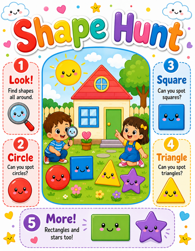 Shape Hunt I Preschool I Infographic