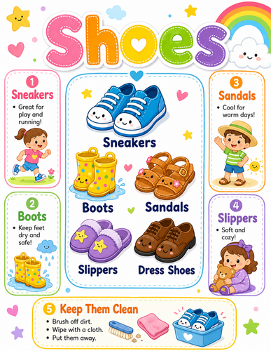 Shoes I Preschool I Infographic