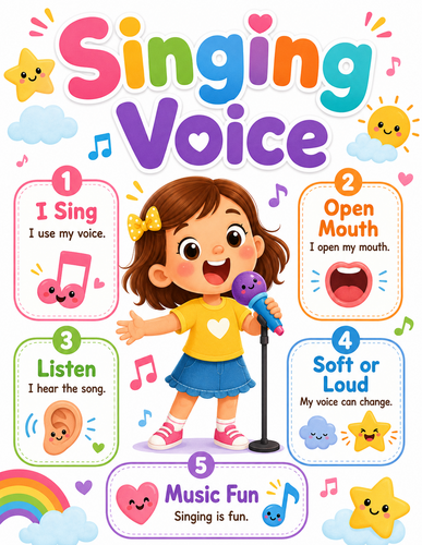 Singing Voice I Preschool I Infographic