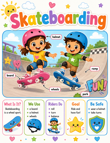 Skateboarding I Preschool I Infographic