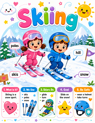 Skiing I Preschool I Infographic