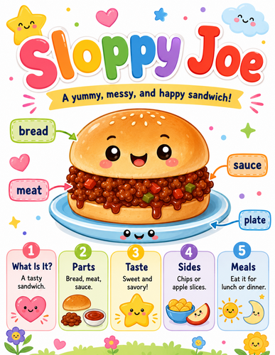 Sloppy Joe I Preschool I Infographic