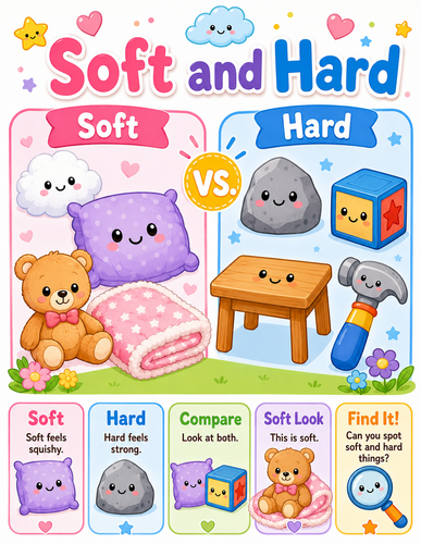 Soft and Hard I Preschool I Infographic