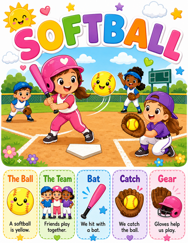 Softball I Preschool I Infographic