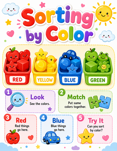 Sorting by Color I Preschool I Infographic
