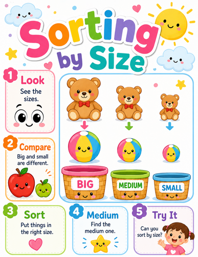 Sorting by Size I Preschool I Infographic