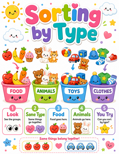 Sorting by Type I Preschool I Infographic