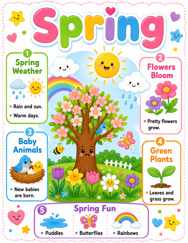 Spring I Preschool I Infographic
