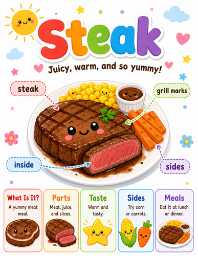 Steak I Preschool I Infographic