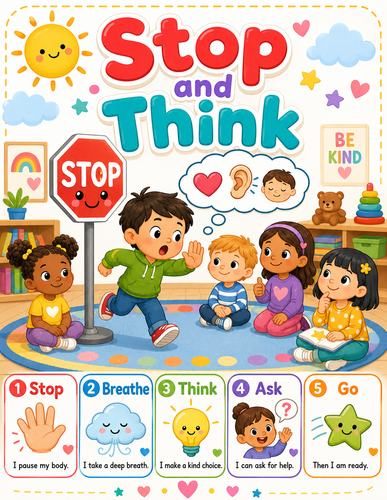 Stop and Think I Preschool I Infographic
