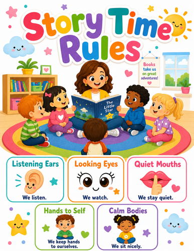 Story Time Rules I Preschool I Infographic