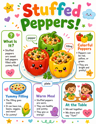 Stuffed Peppers I Preschool I Infographic