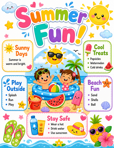 Summer Fun I Preschool I Infographic