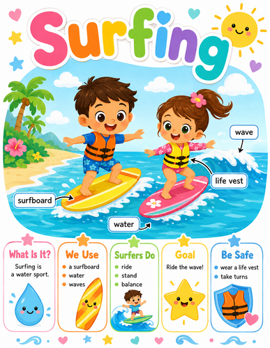 Surfing I Preschool I Infographic