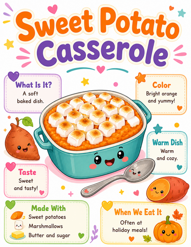 Sweet Potato Casserole I Preschool I Infographic