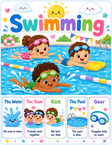 Swimming I Preschool I Infographic