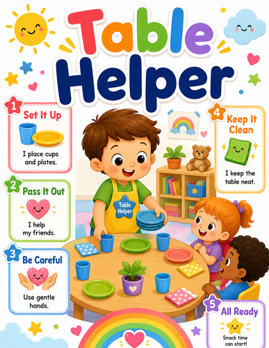 Table Helper I Preschool I Infographic