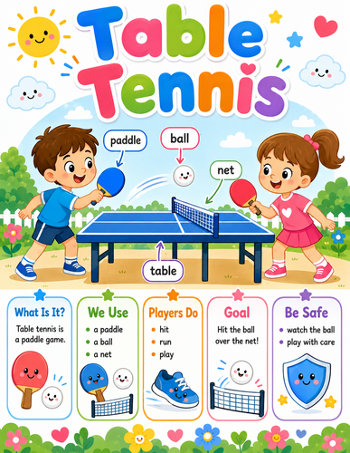 Table Tennis I Preschool I Infographic