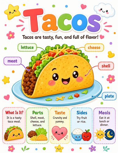 Tacos I Preschool I Infographic