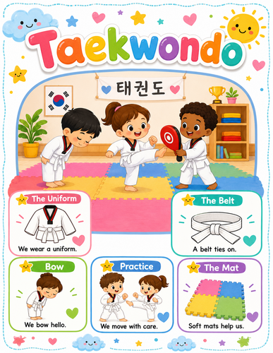 Taekwondo I Preschool I Infographic