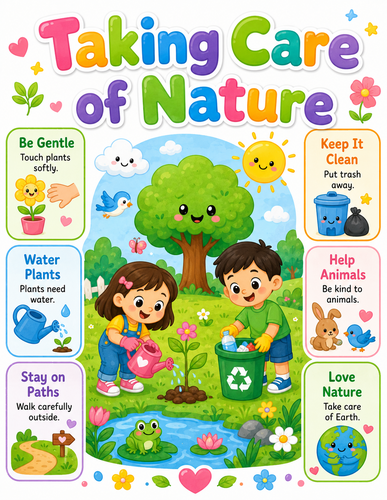 Taking Care of Nature I Preschool I Infographic