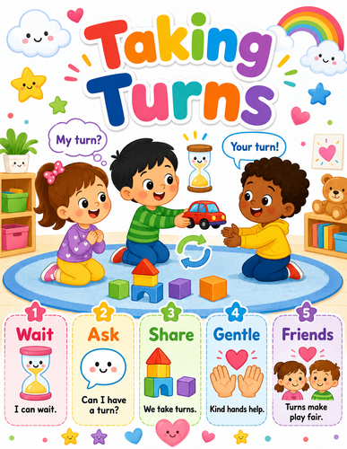 Taking Turns I Preschool I Infographic