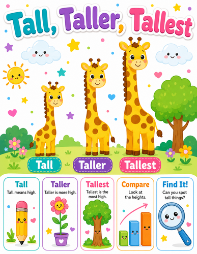 Tall, Taller, Tallest I Preschool I Infographic