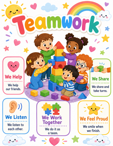 Teamwork I Preschool I Infographic