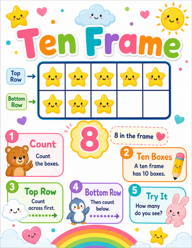 Ten Frame I Preschool I Infographic
