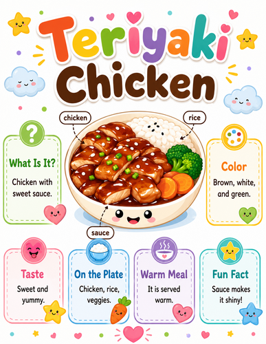 Teriyaki Chicken I Preschool I Infographic