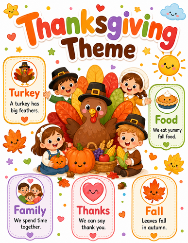 Thanksgiving Theme I Preschool I Infographic