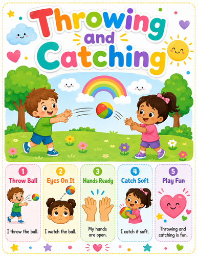 Throwing and Catching I Preschool I Infographic