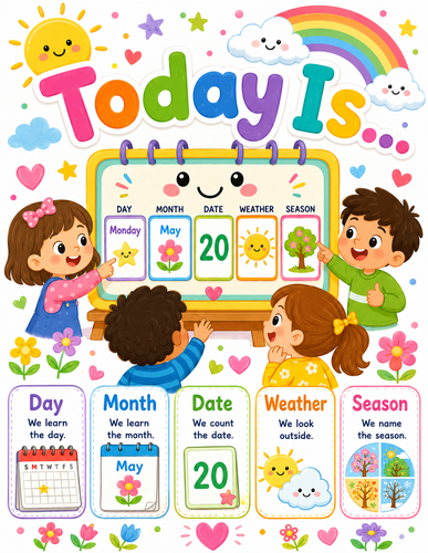 Today Is I Preschool I Infographic