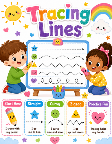 Tracing Lines I Preschool I Infographic