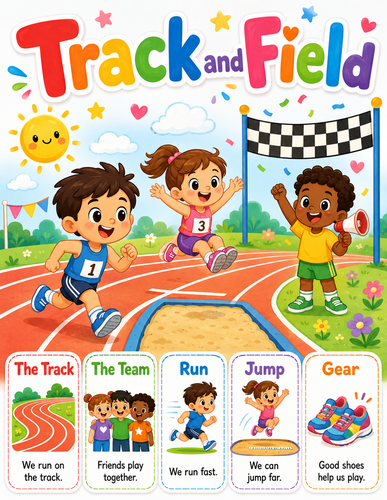 Track and Field I Preschool I Infographic