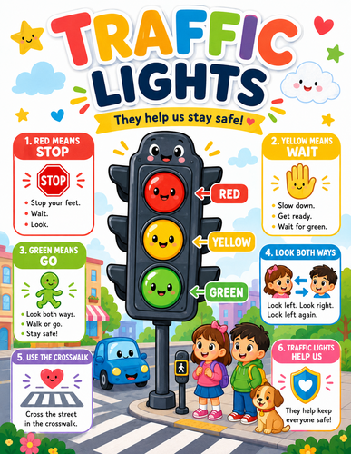 Traffic Lights I Preschool I Infographic