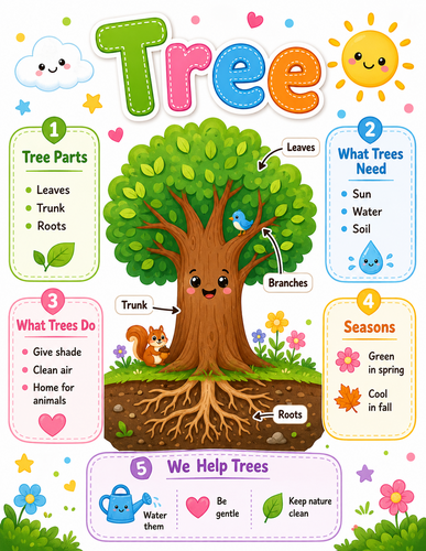 Tree I Preschool I Infographic