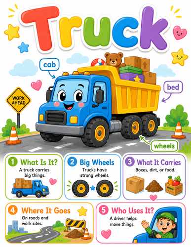 Truck I Preschool I Infographic