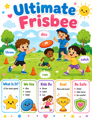 Ultimate Frisbee I Preschool I Infographic
