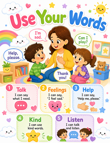 Use Your Words I Preschool I Infographic