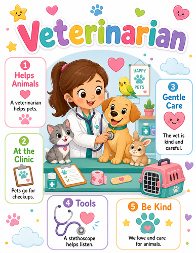 Veterinarian I Preschool I Infographic
